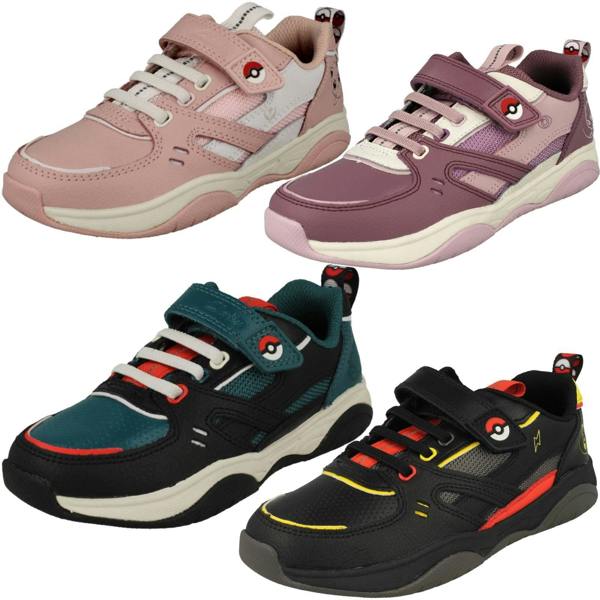 Clarks Childrens Pokémon By Clarks Character Detailed Trainers Grip Pearl