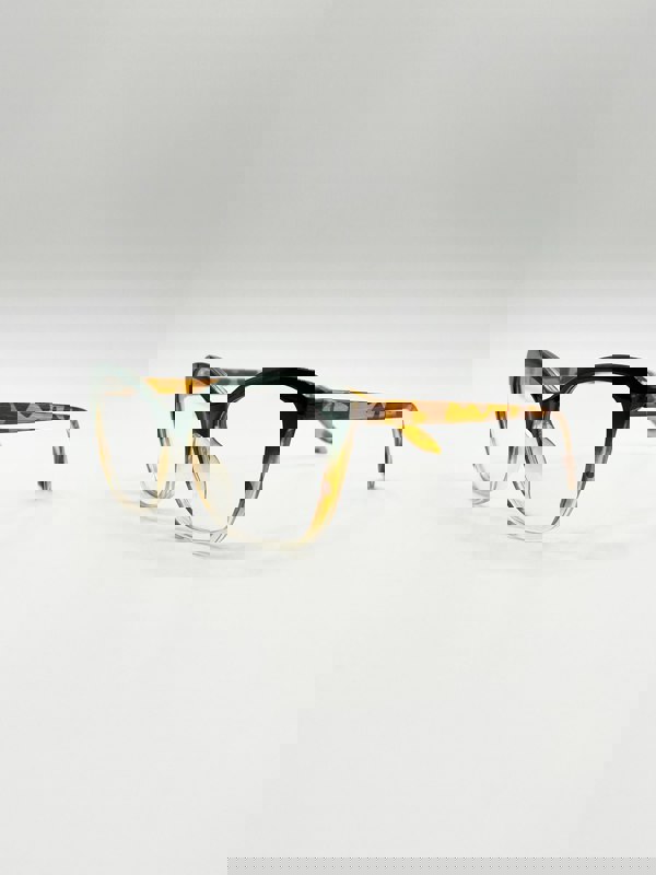 SVNX Green Tortoiseshell clear Lens Glasses