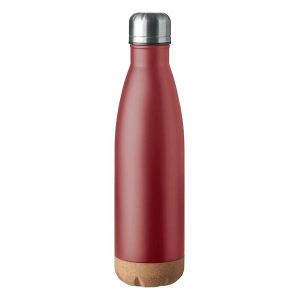 MidOcean Aspen Cork Double Wall 500ml Water Bottle - Burgundy - 