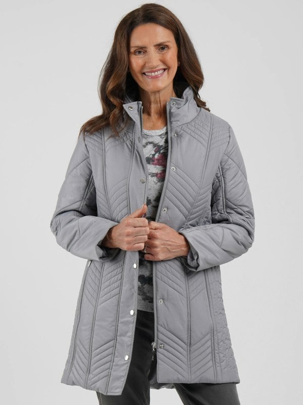 TIGI-Wear Chevron Quilt Coat