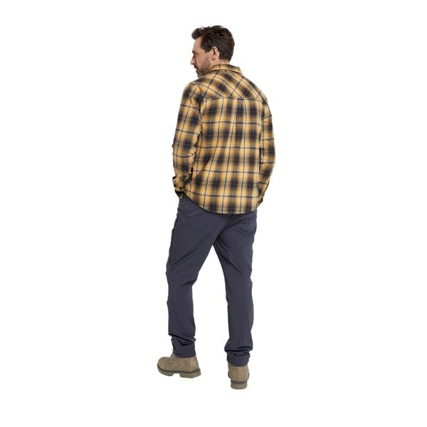 Mountain Warehouse Mens Trace Flannel Long-Sleeved Shirt - Yellow