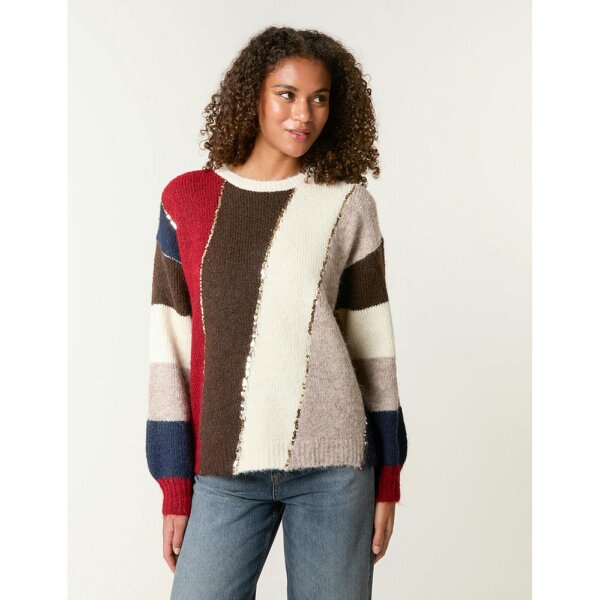 Blue Vanilla Stripe Sequin Detail Jumper
