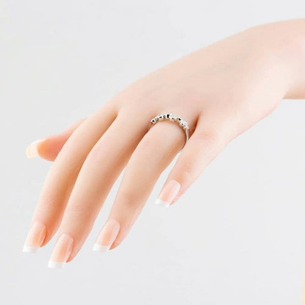 T. H. Baker 18ct White Gold 0.66ct Brilliant Cut Diamond Half Eternity Ring R24183GW18DD