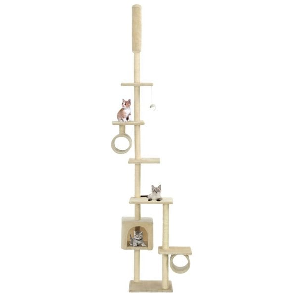 Berkfield Cat Tree with Sisal Scratching Posts 260 cm Beige