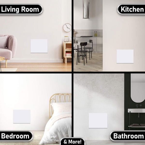 MYLEK Wall Mounted Slimline White Panel Heater 2000w Daily and Weekly Timer, Digital Thermostat