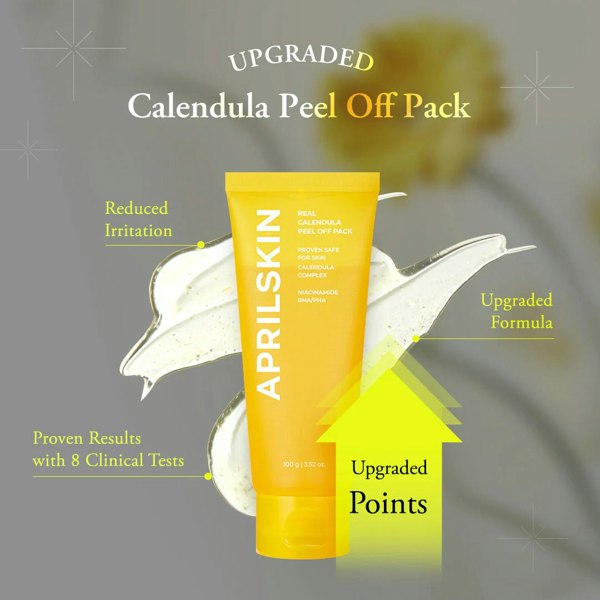 APRILSKIN Real Calendula Peel Off Pack 100g tube - Deep pore clearing Korean mask - Atelier De Glow UK