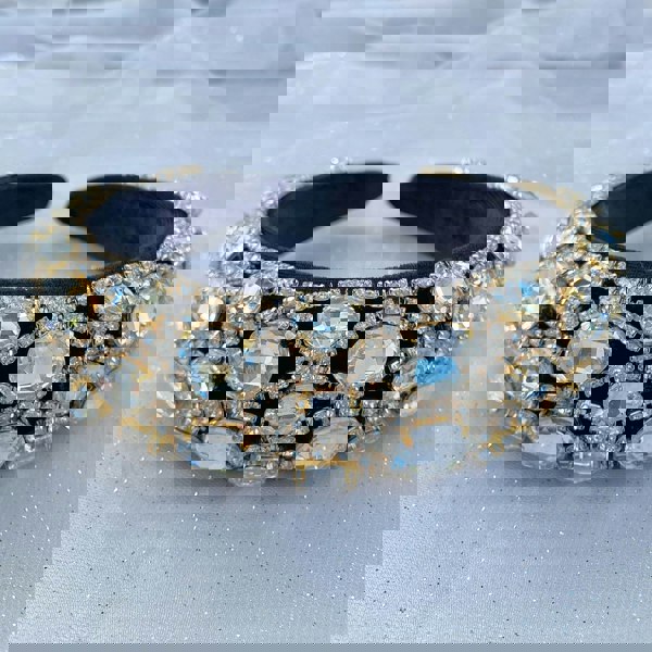 sparkly headband black diamante hair band