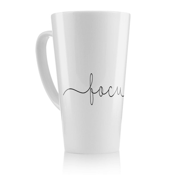 Benjamin Tate Design Text Focus Designer Latte Mug