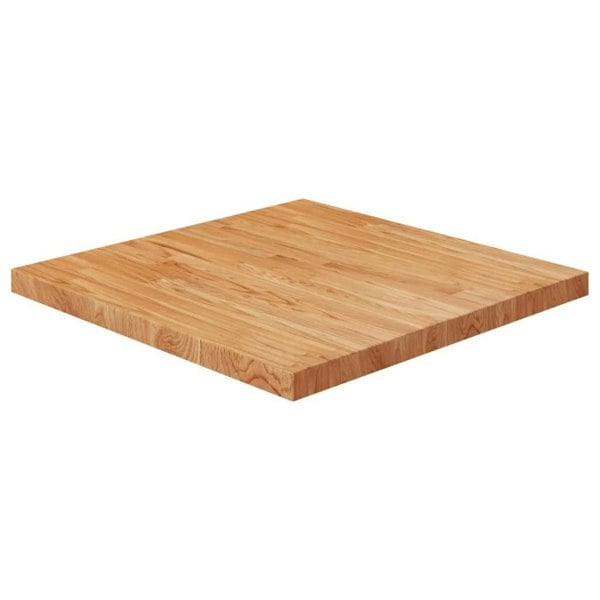 Berkfield Square Table Top Light Brown 70x70x4cm Treated Solid Wood Oak