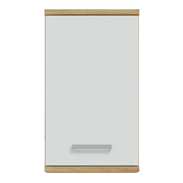 Furniture To Go Veris Small Hanging Cupboard with 1 Door in Artisan Oak and Light Grey