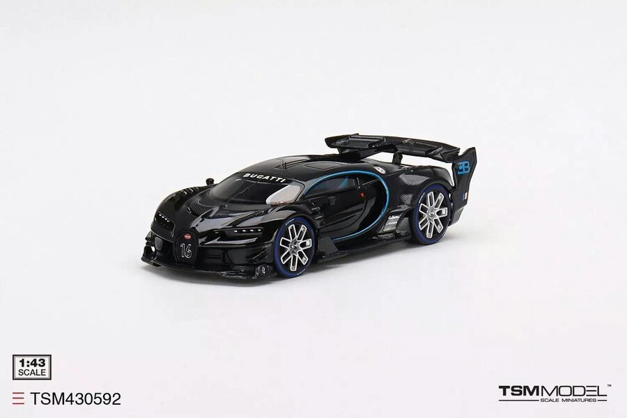 MCSlots Bugatti Vision Gran Turismo Black 1:43 Scale TSM430592