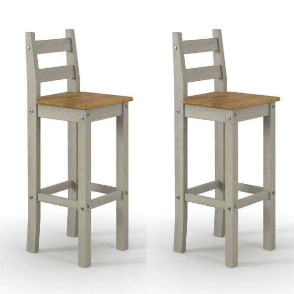 Core Products Pair of Corona Grey Breakfast High Bar Chairs