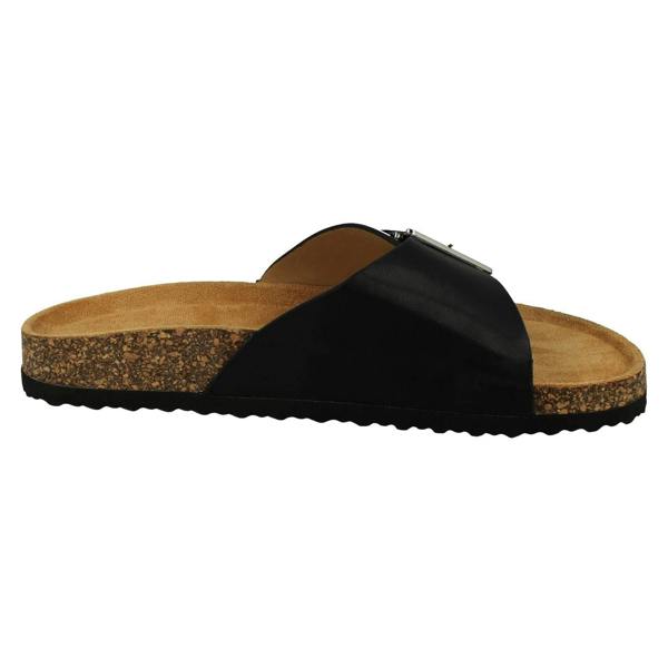 Spot On Ladies Spot On Buckle Detailed Mule Sandals F00413
