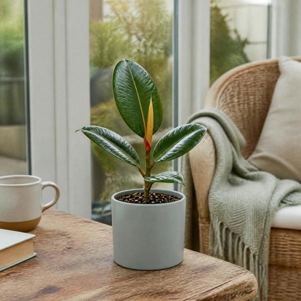 Ficus Robusta Rubber Plant 17cm Pot – Easy Care Indoor Houseplant Plants By Post