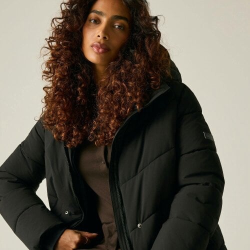 Regatta Womens Eloria Long Length Padded Jacket - Black