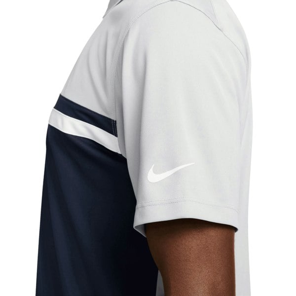 Nike Mens Victory Dri-FIT Golf Polo Shirt - Light Smoke Grey/Obsidian Blue