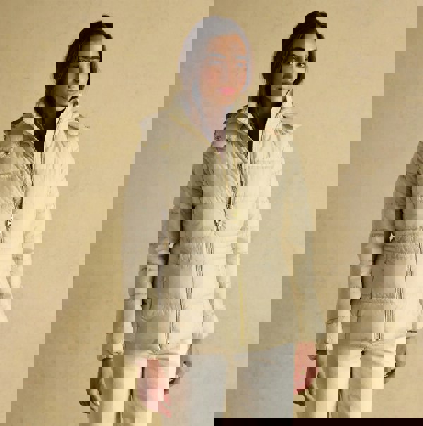 Joules HADLOW Womens Padded Short Coat Neutral