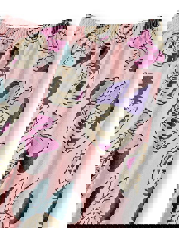 Disney Girls Pink Minnie All Over Print Long Sleeve Long Leg Pyjama Set