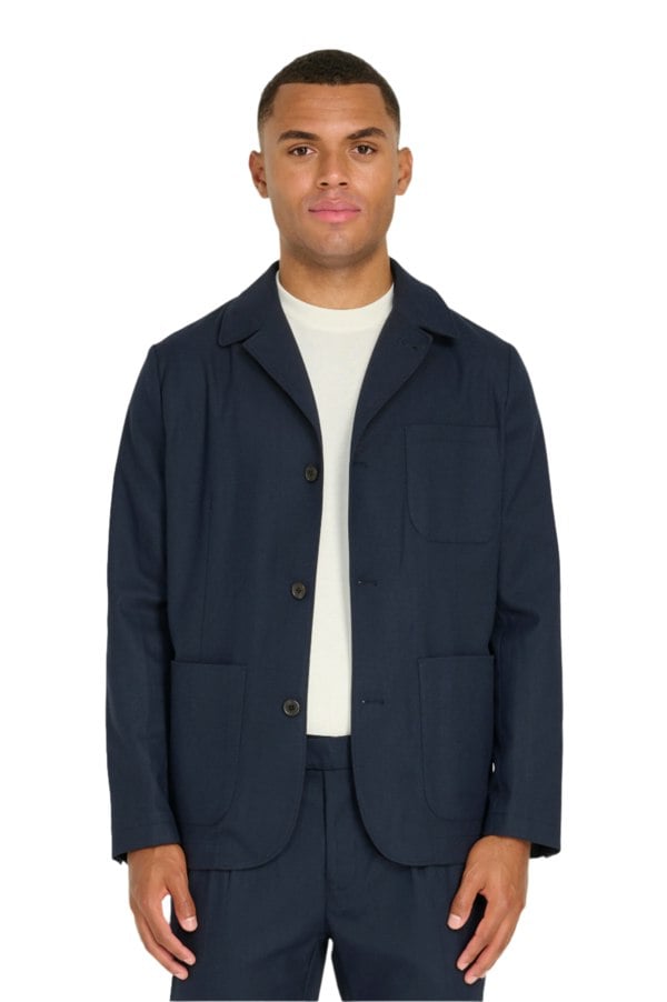 Harry Brown London Arthur Flannel Jacket - Navy