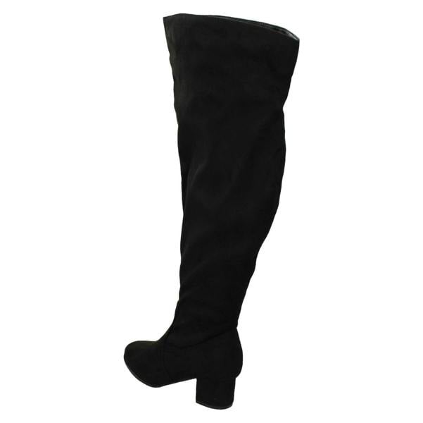 Spot On Ladies Spot On Wide Fitting Knee High Boots F51088