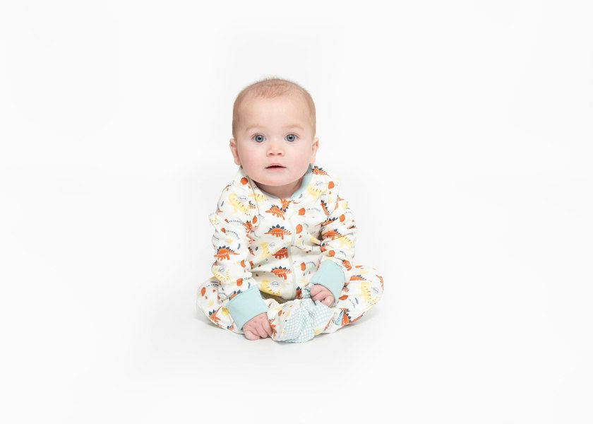 Luca and Rosa Baby grow dino print