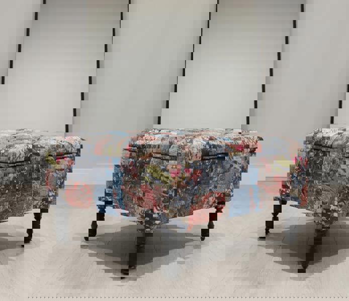 PREMIUM Ottoman storage square Demask multicolour - ISTOOLS