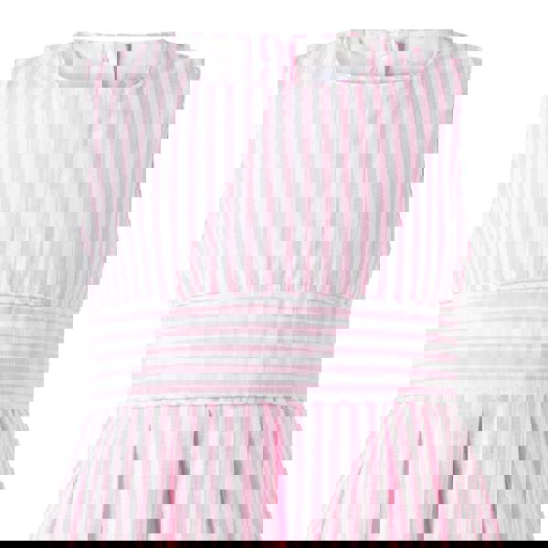 Rachel Riley Pastel Oxford Pleated Stripe Dress