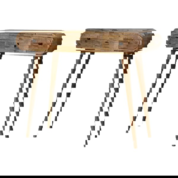 Artisan Furniture Solid Wood Oak-ish Round Dressing Table