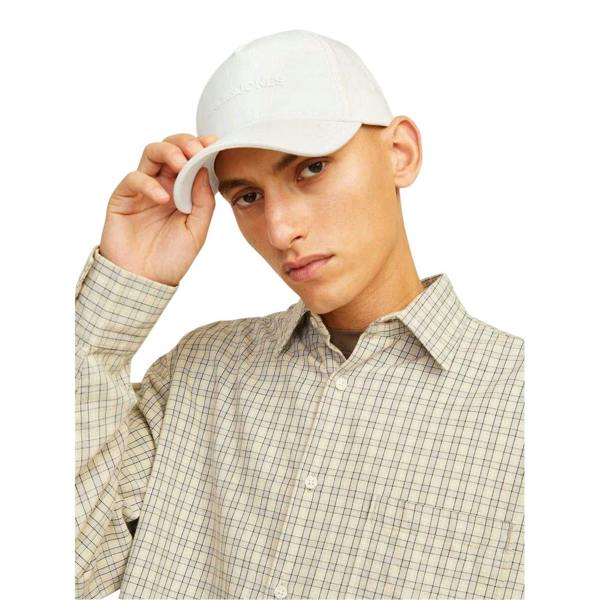 Jack And Jones Mens Embossed Logo Dad Hat - Cloud Dancer - 