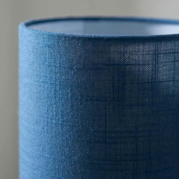 Buxton Navy Faux Linen Table Lamp