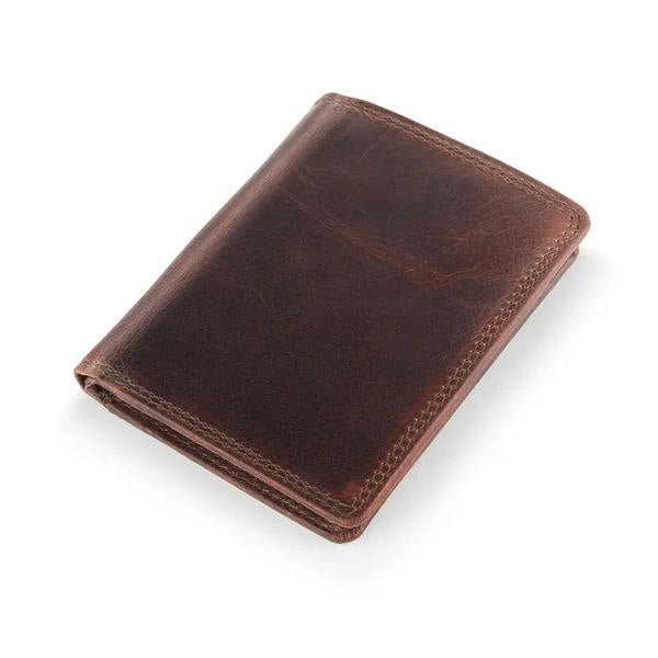 Brown Leather Trifold Wallet – Manhattan New York 1
