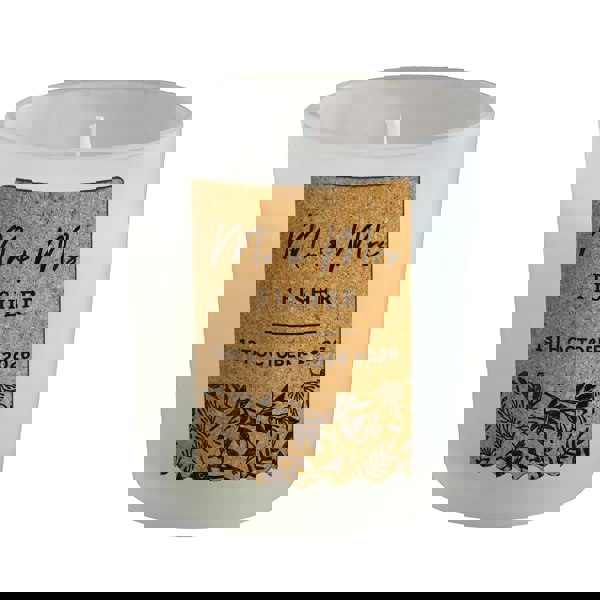 Personalised Memento Company Personalised Wedding Cork Label Candle Jar