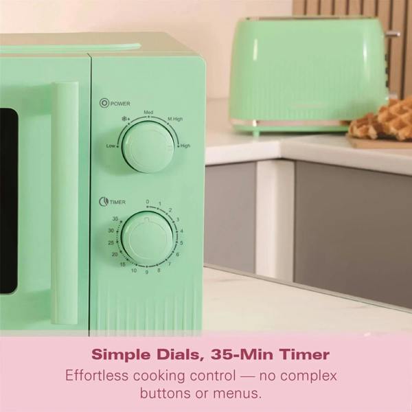Hamilton Beach Miami Manual 800W Microwave - Mojito Mint - Hamilton Beach UK