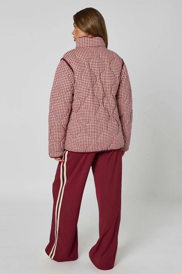 Urban Bliss Gingham Quilted Coat