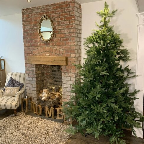 Samuel Alexander Everlands 240cm (8ft) Green Grandis Fir Real Look Christmas Tree 2935 Tips