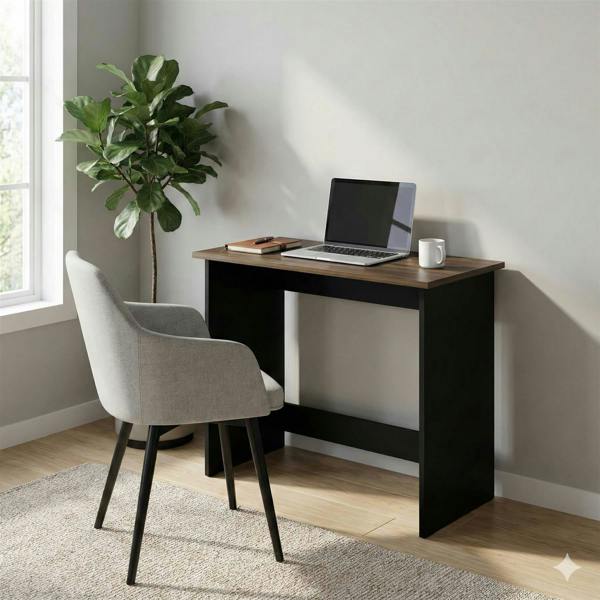 WALPLUS Simplistic Study Table, Columbia Walnut Featuring Durable Construction and Elegant Finish