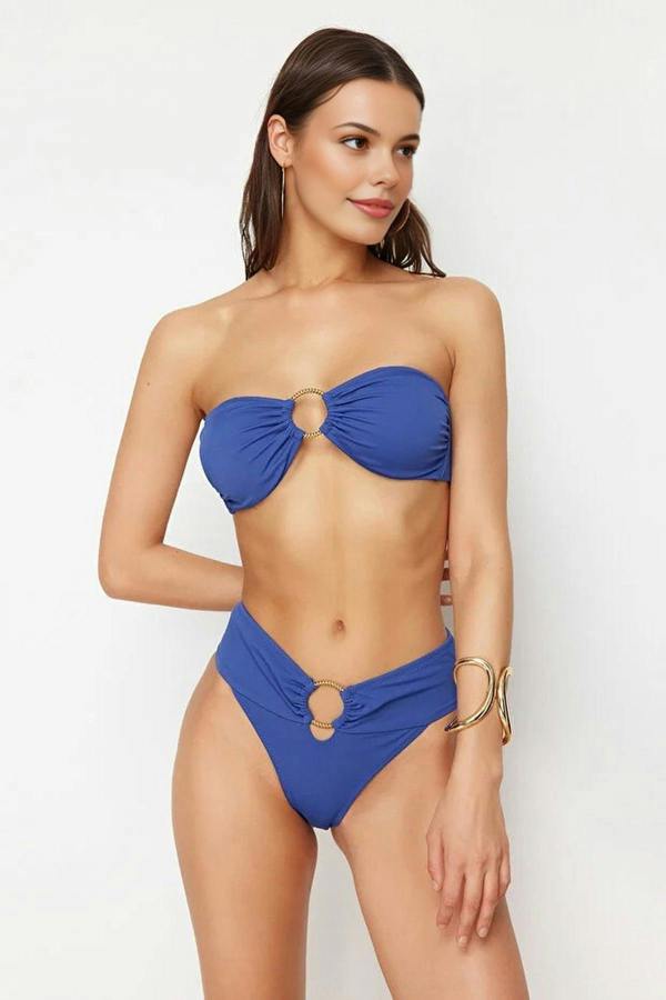 WOVCOR Regular High-Waisted Bikini Bottom with Accessories