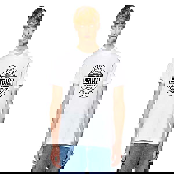 Diesel Mens Hardware Circle Logo T-Shirt - White - 