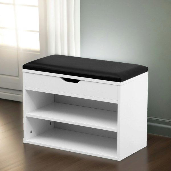 Rafaelo Mobilia Shoe Storage Bench 60CM White