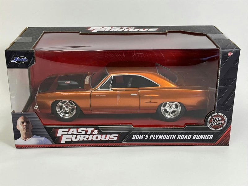 Jada Fast and Furious Doms Plymouth Road Runner Orange 1:24 Scale 253203030