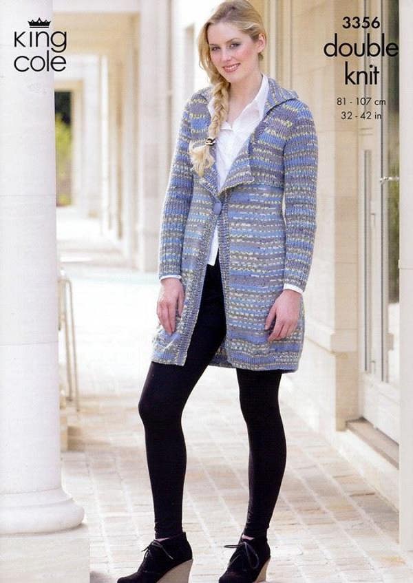 King Cole Merino Knitting Pattern 3356, Jackets for Women, 32 - 42 Inches - Intermediate