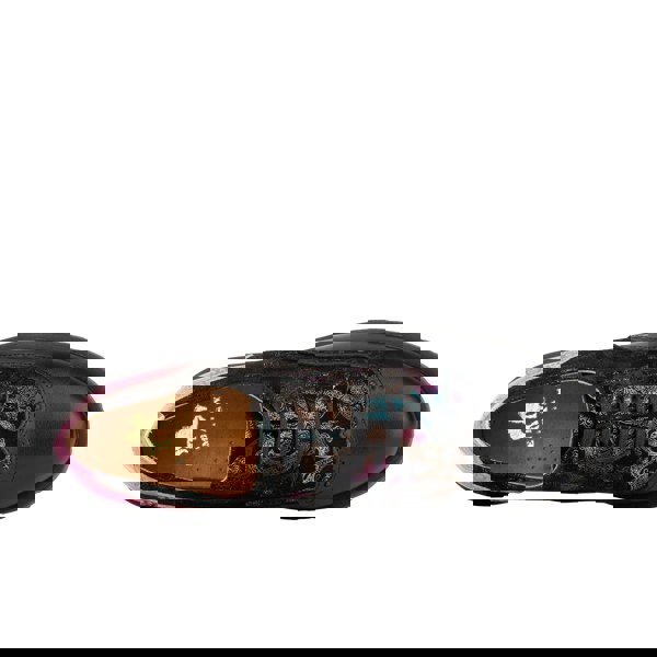 Embassy London Artisan - Dark Winter Foil & Pink - Women's leather lace-up shoe with brogue detailing