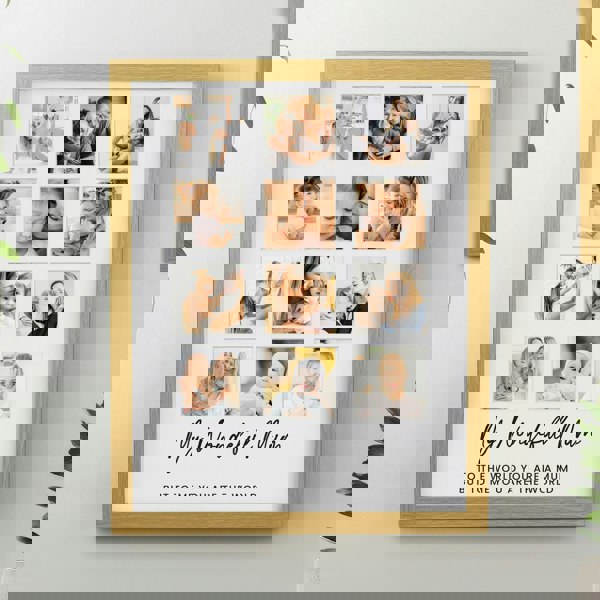 Personalised Memento Company Personalised Oak Multi Photo Frame