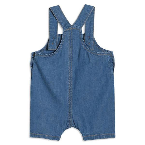 Mini Cuddles Baby Girls Fruit Print Dungaree 2pc Set , Multicolour