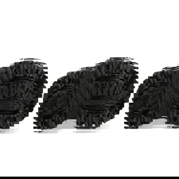 New Rock M-OVERZ106B-C1 Chunky Black Leather Ankle Boots