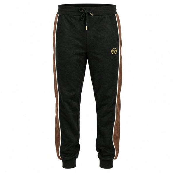 Sergio Tacchini Contrast Suede Track Pant Joggers Black/Potting Soil/Gardenia