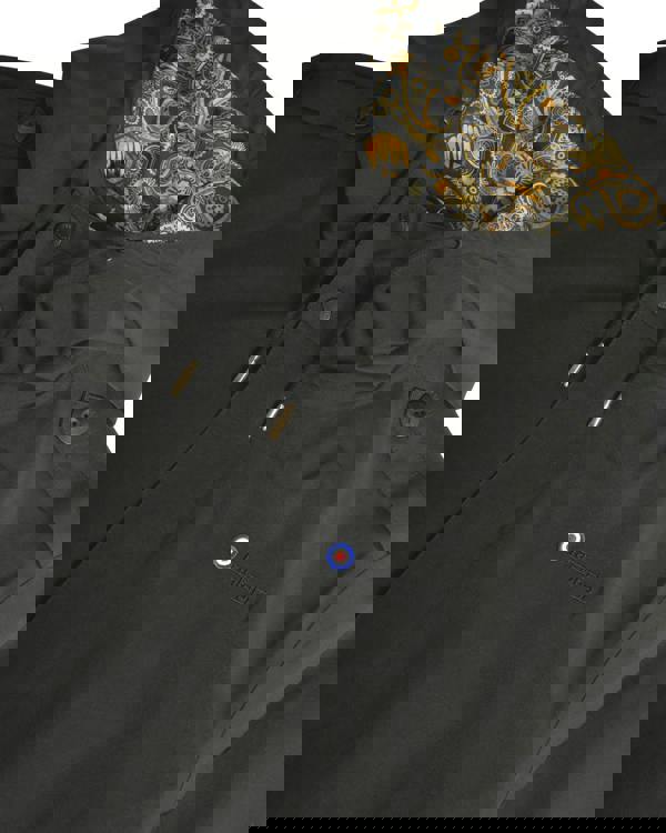 Lambretta Mens Waterproof Paisley Hooded Classic Badge Parka