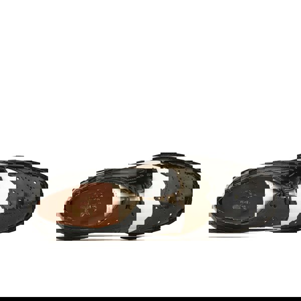 Embassy London Eton - Cream & Black - Women's square toe leather lace up in white & black