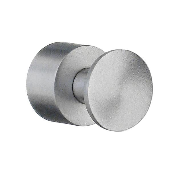 Smedbo Pair of Brushed Chrome Towel Hooks (19mm) Wall Mounted Bathroom Storage Round Robe Hooks Clothes Hanger Coat Peg
