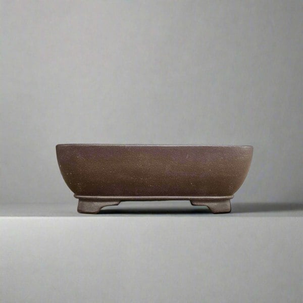 Yorkshire Bonsai 21cm Premium Unglazed Bonsai Pot | Rectangle | 21cm x 17cm x 7cm | Brown
